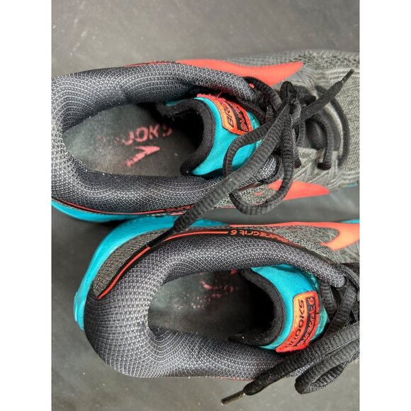 Brooks PureGrit 6 Womens Trail Running Shoes Black/Red Size 10 Cushioned Grip - Picture 9 of 10